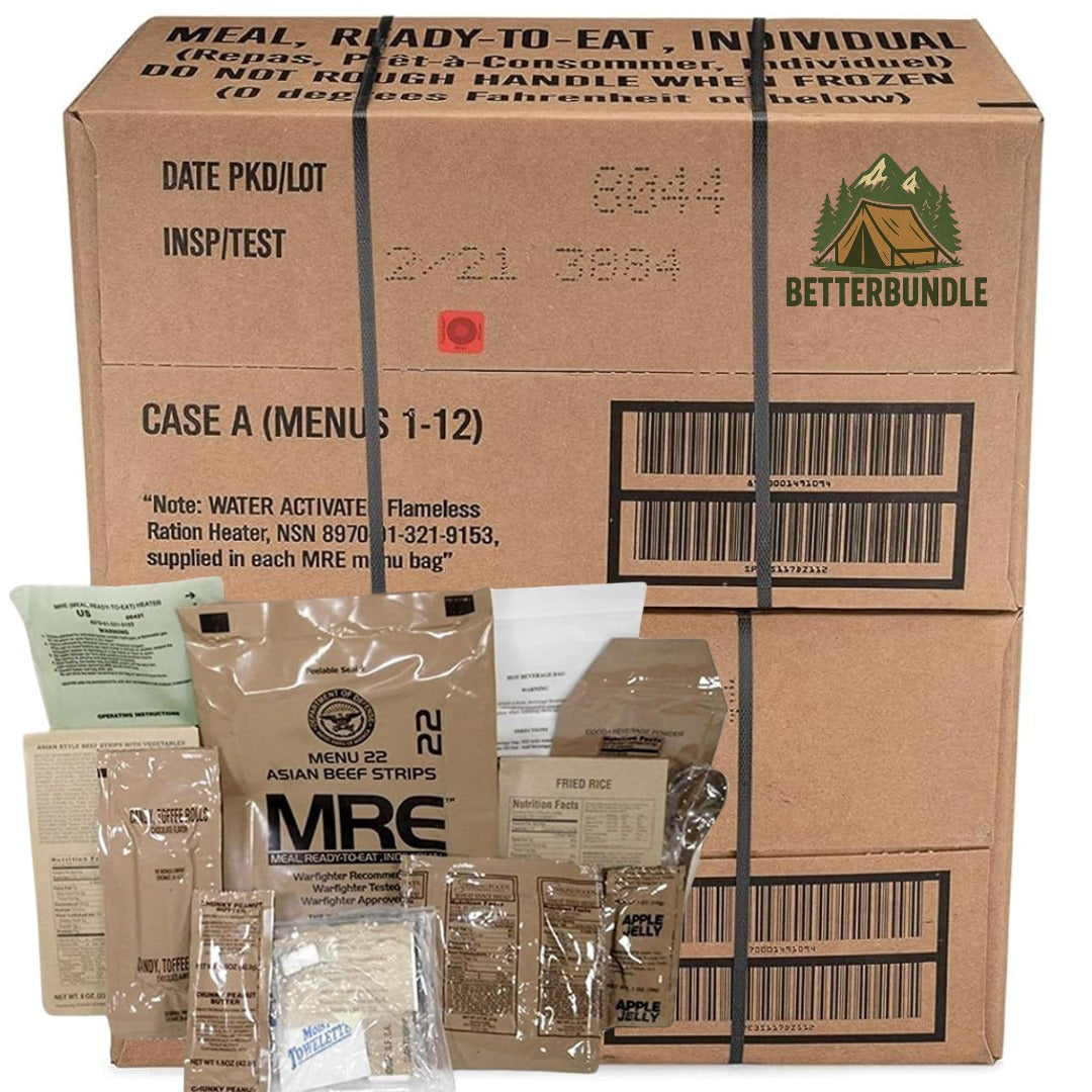 Genuine U.S. Military MRE's – Certified Inspection, Long Shelf Life | Ready-to-Eat Meals, 2025 Inspection Date.